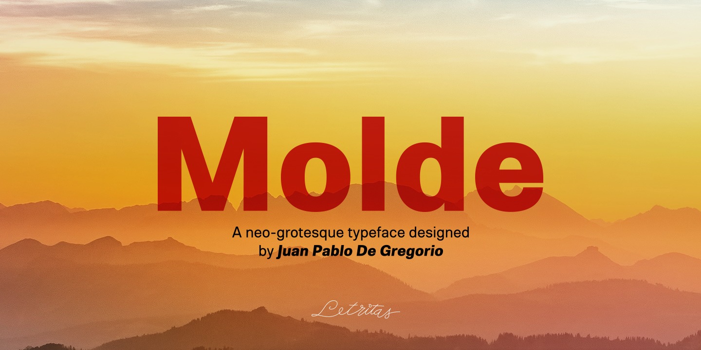 Ejemplo de fuente Molde Semi Condensed Bold Italic